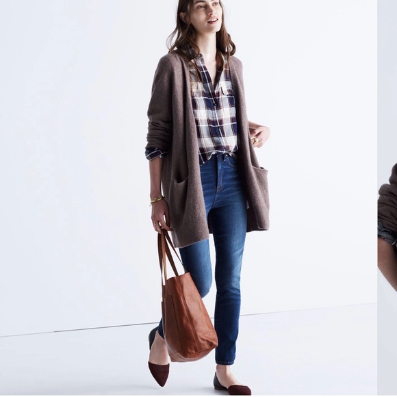 Madewell Ryder Cardigan Sweater in Heather Root Size L - Picture 4 of 12